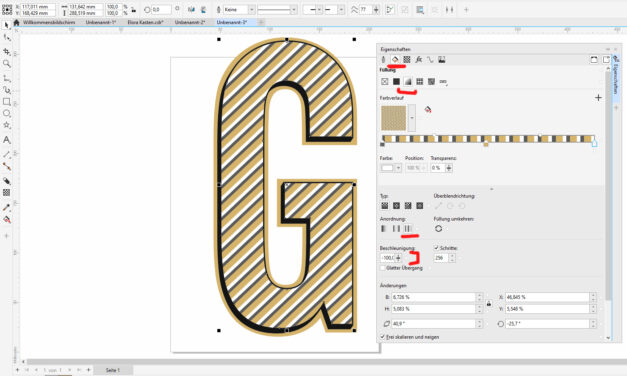 Linienfüllung in CorelDRAW