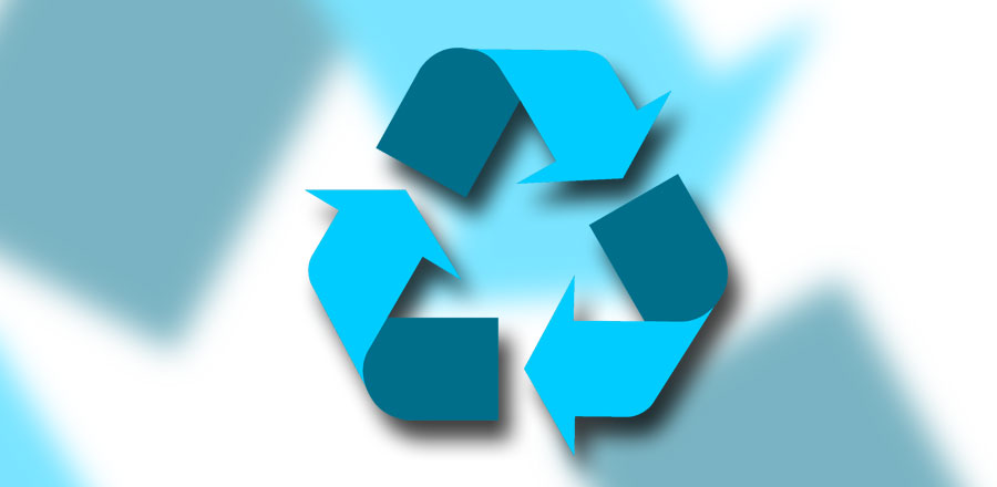 Recycling Symbol blau