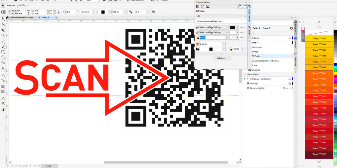 QR Code mit Logo in CorelDRAW